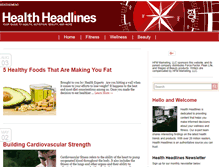 Tablet Screenshot of healthheadlines.com